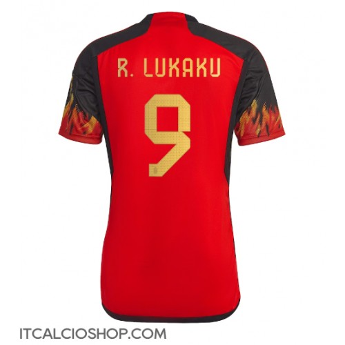 Belgio Romelu Lukaku #9 Prima Maglia Mondiali 2022 Manica Corta